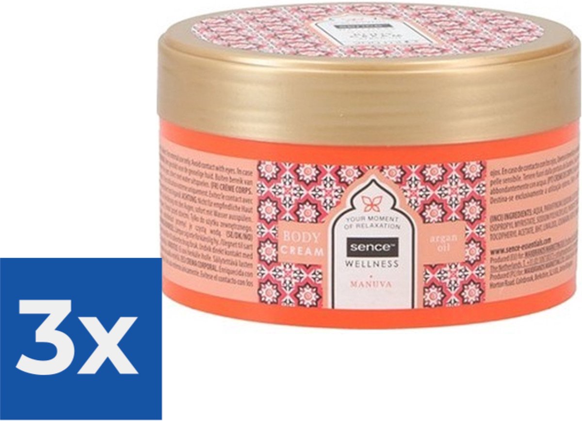 Goedkoopste Sence Wellness Body Crème Manuva 200 ml - Voordeelverpakking 3 stuks
