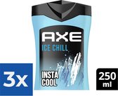 Axe Ice Chill 3-in-1 Douchegel - 250 ml - Voordeelverpakking 3 stuks