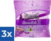 Wilkinson Sword - Essentials 2 ( 5ks ) - Jednorázová dámská holítka - - Voordeelverpakking 3 stuks