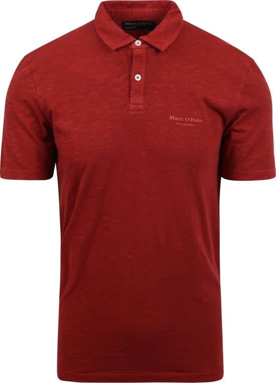 Marc O'Polo - Poloshirt Melange Rood - Modern-fit - Heren Poloshirt