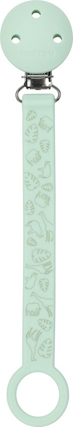 CURAPROX Cadena para chupete de bebé con clip, de tela, con clip, sin BPA, naran