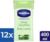 Vaseline Intensive Care Aloe Soothe Bodylotion - 400 ml - Voordeelverpakking 12 stuks