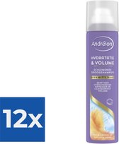 Andrelon Droogshampoo Schuimend Hydratatie & Volume 200 ml - Voordeelverpakking 12 stuks