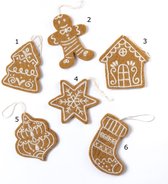 Hanger Vilt - Gingerbread Cookies / Gemberbrood Koekjes - 9,5x7,5cm - Fairtrade - NR 3