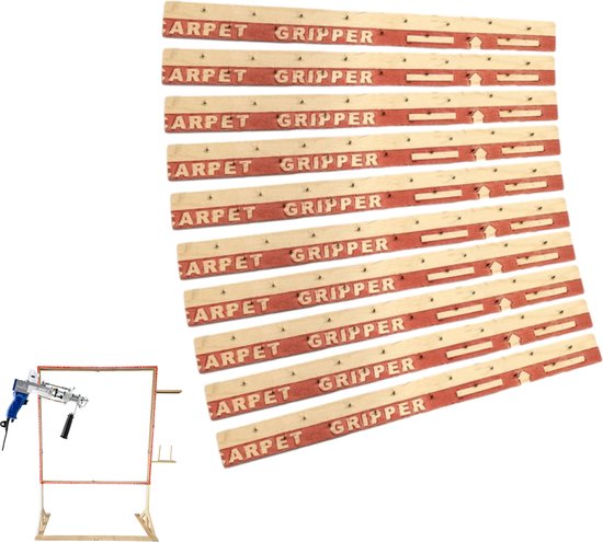 Carpet Gripper - 10 x 30cm - Tufting Frame bouwen - Voor Tufting Gun - Tapijtgrijper - Tack Strip - Carpet Grippers voor Tuften