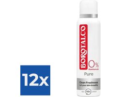 Borotalco Deospray - Pure Clean Freshness 150 ml - Voordeelverpakking 12 stuks