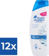 Head & Shoulders Classic Clean - Anti-Roos Shampoo 500ml. - Voordeelverpakking 12 stuks
