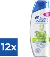 Head & Shoulders Shampoo - Apple Fresh 2 in 1 270ml - Voordeelverpakking 12 stuks