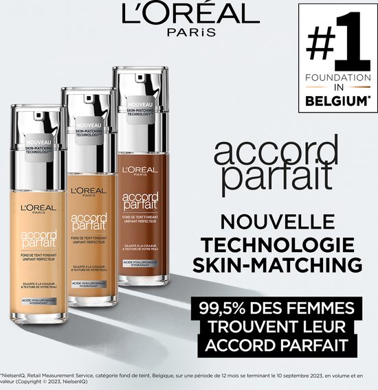 L’Oréal Paris - Accord Parfait Foundation - 8N - Natuurlijk Dekkende Foundation met Hyaluronzuur en SPF 16 - 30 ml