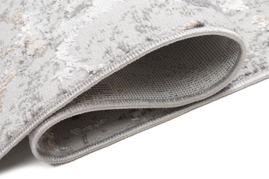 Tapiso Crystal Runner Tapis Tapis Gris Clair à Poils Courts Taille - 100x200