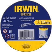 IRWIN Disques à tronçonner en étain métal 10PCS - 115x1,2mm