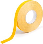Antislip tape - Geel - 25 mm breed - Veiligheidstape extra grof - Rol 18,3 meter