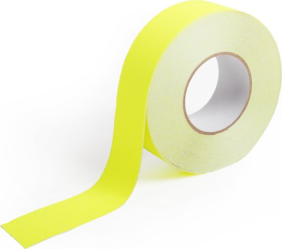 Antislip tape - Fluoriserend geel - 50 mm breed - Veiligheidstape - Rol 18,3 meter