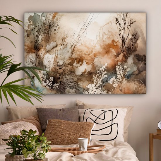 Peinture sur toile 120x80 - Art Fleurs - Accessoires de décoration de chambre - Peintures de salon - Décoration murale de chambre - Décoration murale murale de cuisine - Toile murale d'intérieur - Décoration de maison - Tableaux abstraits