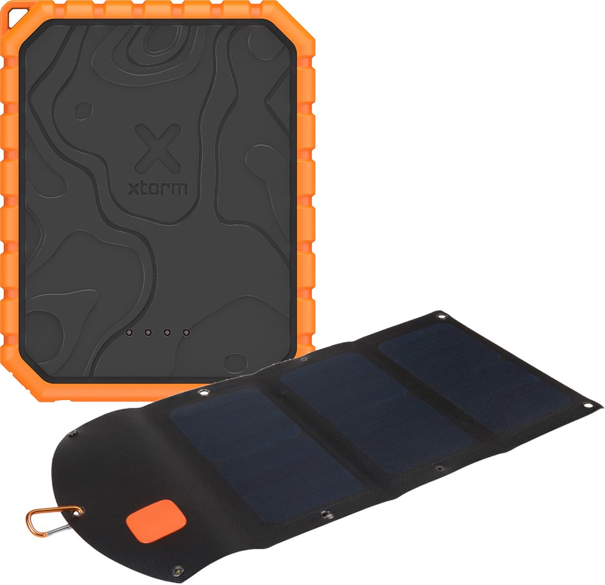 Xtorm Xtreme Series Bundel - SolarBooster 21W Zonnepaneel + 20W Rugged Powerbank 10.000mAh - Oranje