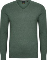 Mario Russo V-Hals Pullover - Trui Heren - Sweater Heren - Groen - XL