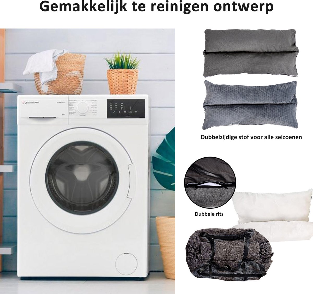 CALIYO Hondenmand Auto - 90 x 40 x 21 cm - Groot honden - en kattenbed | Dierenmand Autostoel Hond Hondenkussen - Hond Autogordel - Geschikt voor alle honden en katten – foto 5