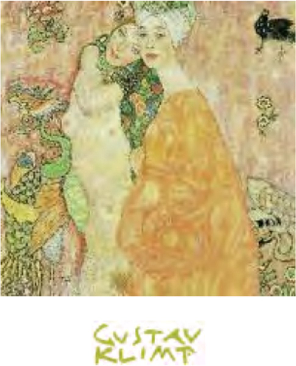 Catch Projecten Mini kunstposter - Gustav Klimt - Vriendinnen - 24x30 cm Multicolor