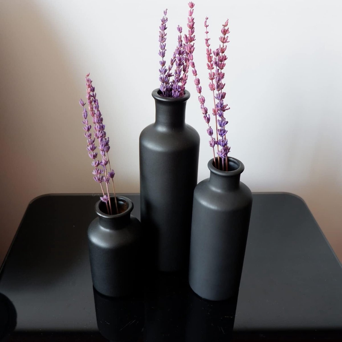 Zwart Ceramic Vaas Set Van 2 - Moderne Boheemse Aesthetic Design Vase - Decoratie Droogbloemen Pampas Voor Vazen Donut - Home Room Vensterbank Salontafel Plank Decor Accessories