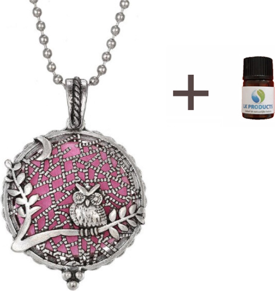 Goedkoopste Uil Geurketting - Geurverspreider - Etherische Olie - Parfum - Zilverkleur