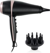 Sèche-cheveux Tristar HD-2450 - Fonction ionique - Avec diffuseur - 2200 watts - Zwart/ Rose