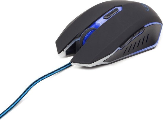 Gembird MUSG-001-B - Gaming muis, zwart/blauw