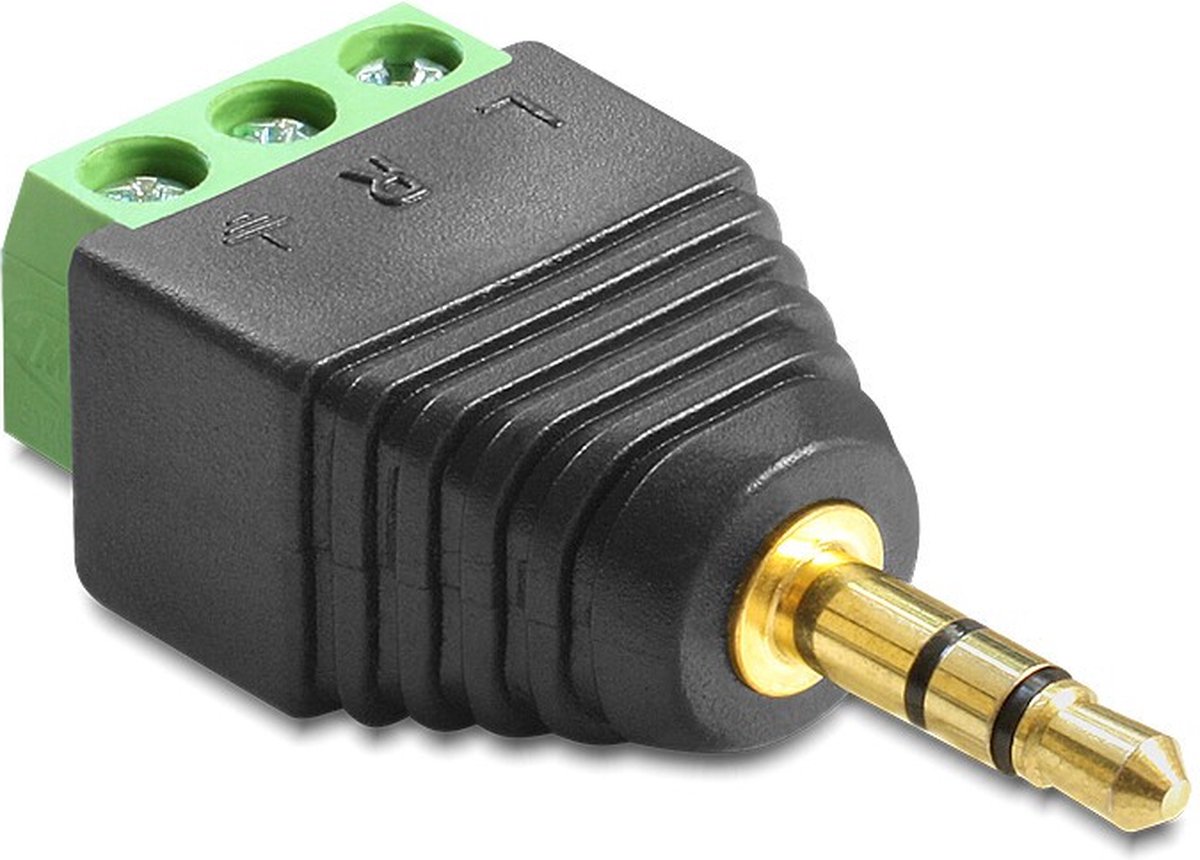 Delock - Adapter Klinke Stecker 3,5 mm - Terminalblock 3 Pin