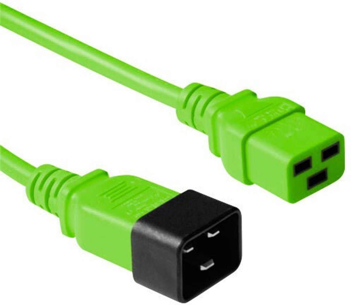 ACT Netsnoer C19 - C20 groen 0,6 m AK5096
