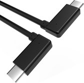 USB C kabel - C naar C - Gen 2 - Haaks - Zwart - 2 meter - Allteq