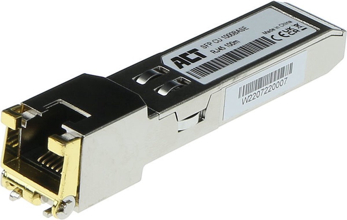 ACT TR0055 SFP 1000Based koper RJ45 coded voor JUNIPER (SFP-1GE-T)