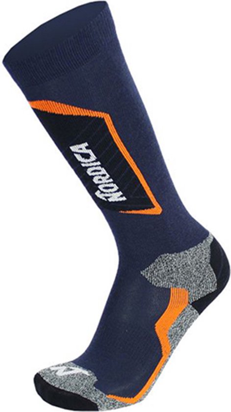 Nordica - Chaussettes de sports d'hiver/ Chaussettes de ski - Tech Junior - 27/30 - Bleu foncé/orange