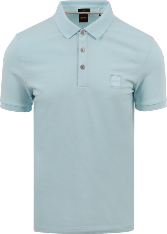 BOSS - Passenger Polo Lichtblauw - Slim-fit - Heren Poloshirt Maat 5XL