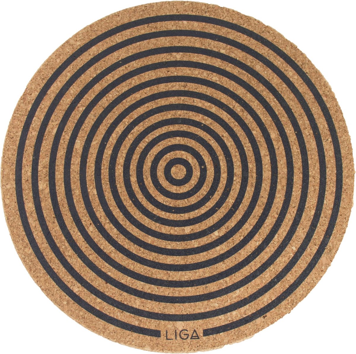 LIGA - Placemat Orbit Ø 25 cm Set van 4 Stuks - Kurk - Beige