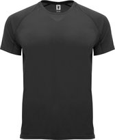 Zwart Unisex Sportshirt korte mouwen Bahrain merk Roly maat 4XL