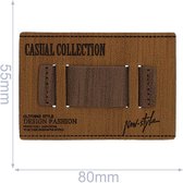 Skai-leren label casual collection 80x55mm - 5stuks