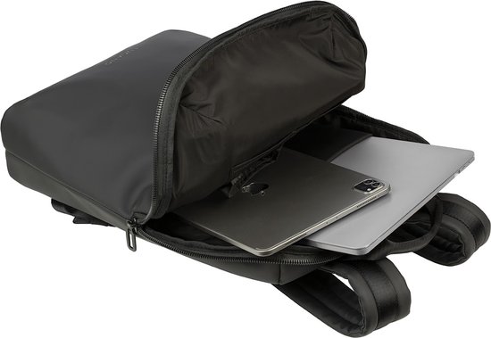 Tucano Gommo Rugzak MacBook max. 16 – Met Trolleyband – Intern Laptopvak – Extern Vak voor Accessoires - Zwart
