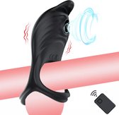 Cockring vibrator met luchtdrukvibrator - Penis ring met clitoris vibratie - Draadloze afstandsbediening - One size - Voor hem en haar - Extreme orgasmes - 5 zuig en 5 trilstanden