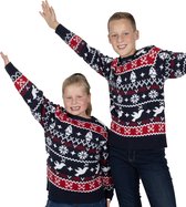 Foute Kersttrui Kinderen - Jongens & Meisjes - Christmas Sweater "Traditioneel & Gezellig" - Maat 122-128 - Kerstcadeau
