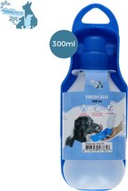CoolPets Fresh 2Go waterfles – Drinkfles – Drinkfles voor honden – Anti lek waterfles – Verkoeling onderweg - 300ml - Blauw