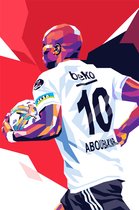 Vincent Aboubakar Poster | Voetbal Poster | Pop Art Poster | Beşiktaş Poster | Super Lig | 61x91cm | Wanddecoratie | Muurposter | Geschikt om in te lijsten