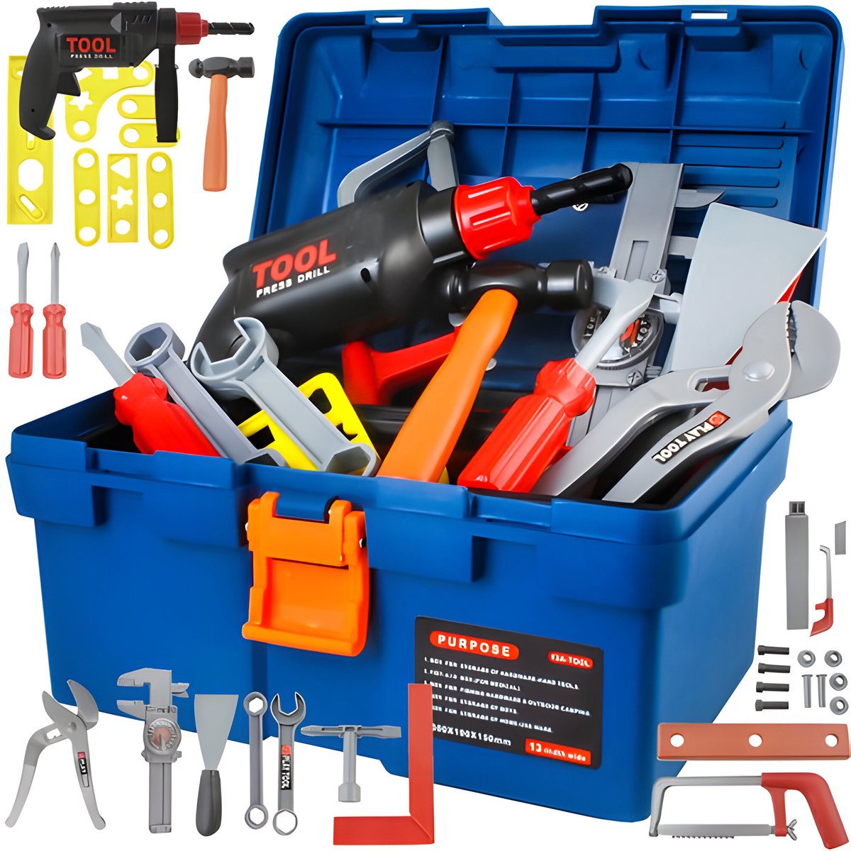 Gereedschap Speelgoed Gereedschapskoffer Boormachine Koffer Toolkit Doe het zelf