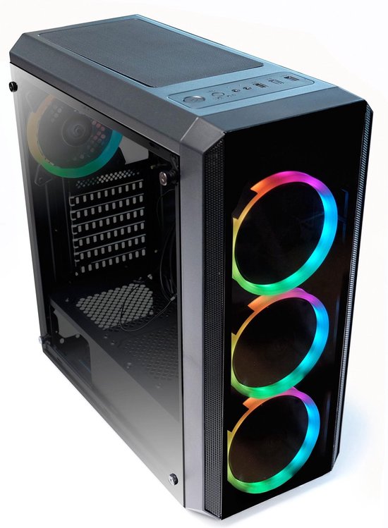 Circular RGB Gaming PC | AMD Ryzen 7 - 5800X3D | GeForce RTX 4060 | 32 GB  DDR4 | 1 TB... | bol