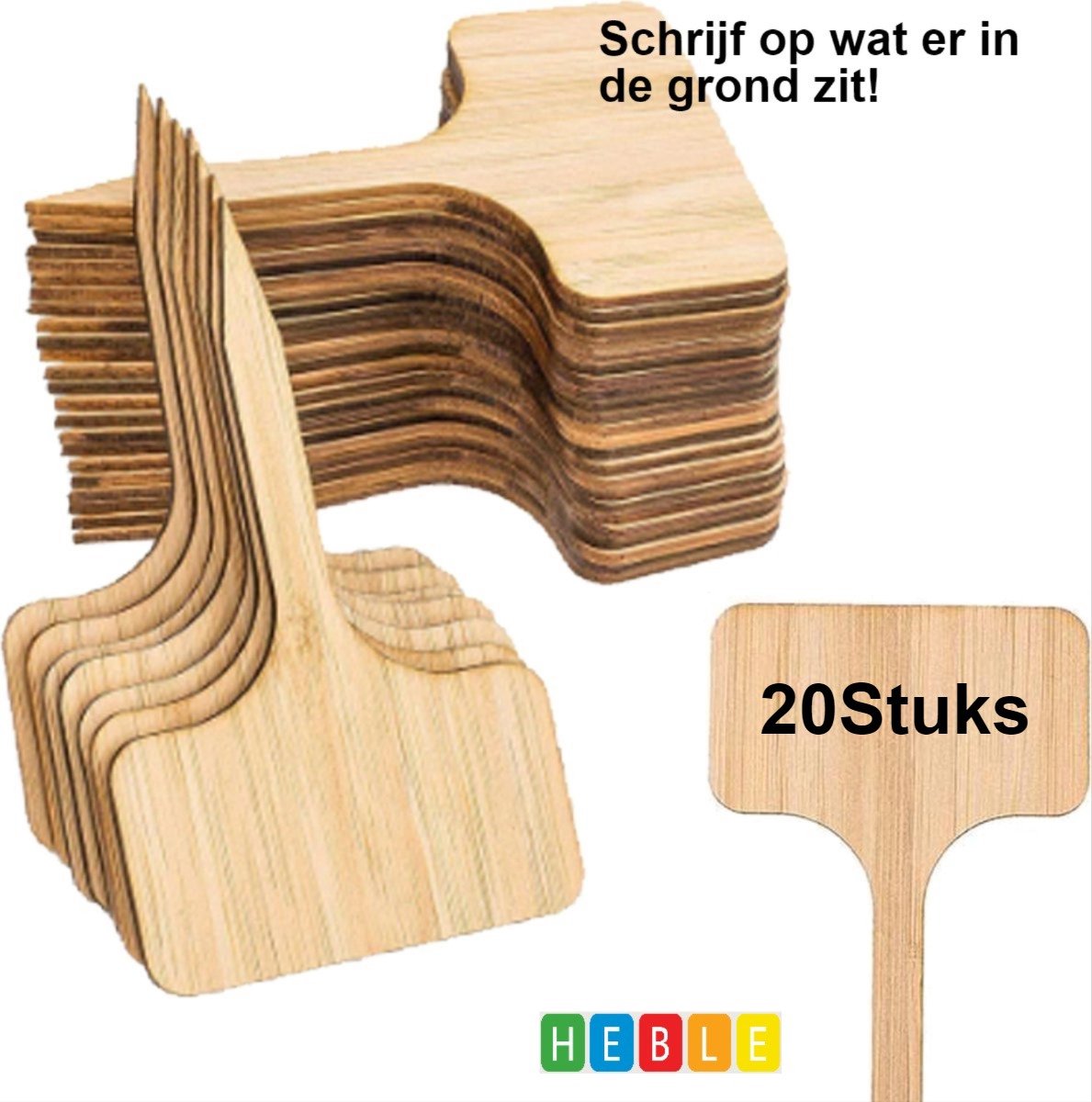 *** 20 Luxe moestuin bordjes - Plantenlabels - Plantenstekers - Plantstekers - Moestuinbordjes - Steeketiketten tuin - Plantenetiket - Plantlabel - van Heble® ***