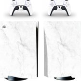 PS5 Disk - Console Skin - White Marble - PS5 sticker - 1 console en 2 controller stickers