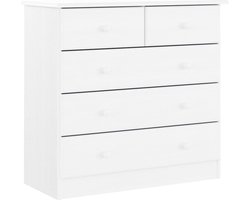 vidaXL - Ladekast - ALTA - 77x35x73 - cm - massief - grenenhout - wit