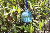 Glazen Bal Blauw - Tuinobject - Kerstballen - Kerst versiering - Kerst decoratie - Kerst Ornament
