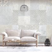 Fotobehangkoning - Behang - Vliesbehang - Fotobehang Tegels - Geometrie - Tiles - 150 x 105 cm