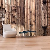 Fotobehangkoning - Behang - Vliesbehang - Fotobehang Oude Houten Planken - Poetry Of Wood - 350 x 245 cm