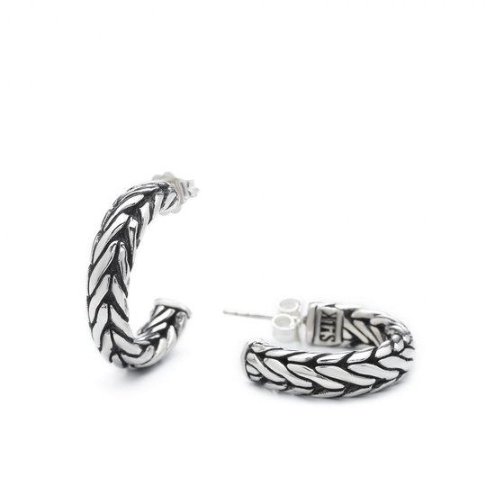 SILK Jewellery - Zilveren Oorbellen - Zipp - 397