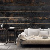 Fotobehangkoning - Behang - Vliesbehang - Fotobehang Horizontale Houten Planken - 250 x 175 cm